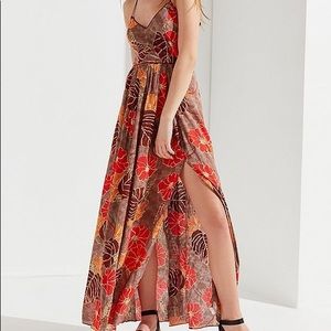 UO Gia Lace Up Maxi Dress